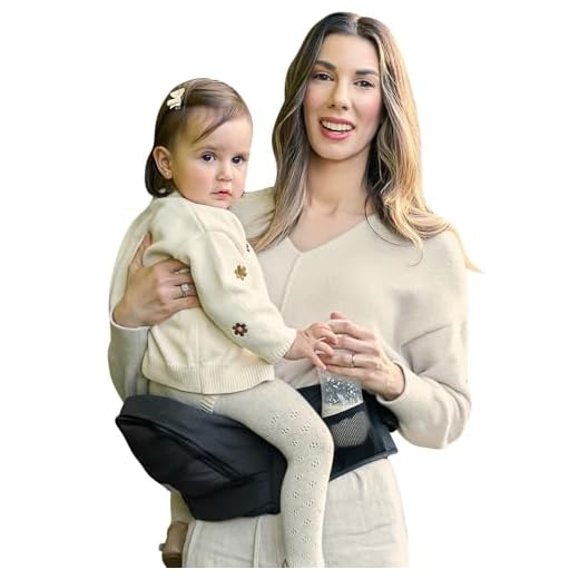 Baby Hip Seat Carrier, GROWNSY Ergonomic Hip Seat Baby Carrier with Multiple Pockets, Adjustable Extended Waistband for Newborns & Toddlers up to 50 lbs, Black
