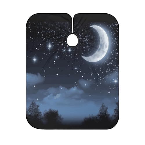 Capa para corte de cabello Nightsky Hanging Moon unisex miniatura 6