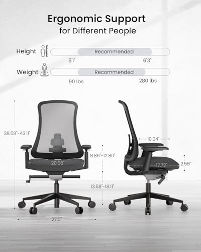 staples essentials ergonomic fabric swivel task chair