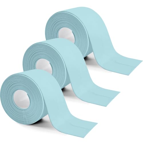 Image of 3 Rolls 10.5 Feet Caulk Tape Toilet Caulking Strip Self Adhesive Bathroom Sealing Peel and Stick Caulk Strip for Bathtub, 1.5 Inches