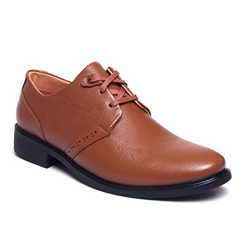 Image of Zoom Shoes Leather Formal Casual Shoes with Laces for Adults Super Comfortable with Lightweight and Slip Resistant Sole A-1172