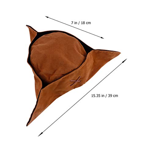 BESTOYARD Chapéu pirata de Halloween Capitão Fantasia Capuz Chapéu de Halloween Acessórios para Cosp