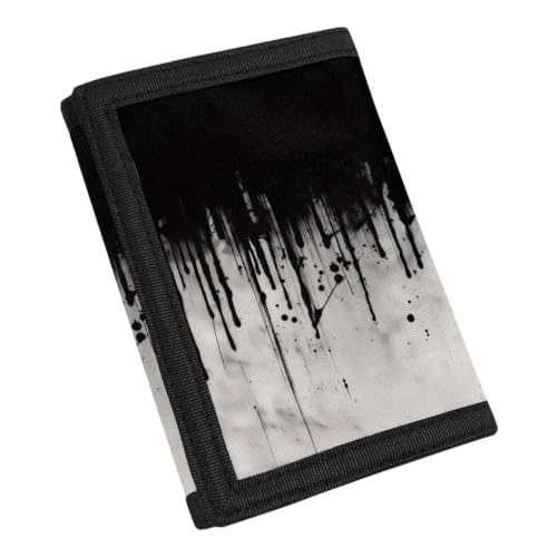 Coldinair Color Splatter Kids Wallet for Boys RFID Trifold Wallets Coin Purse Outdoor Travel Wallet Novelty Trifold Wallets for for Kids 9-12 12-14 16-18
