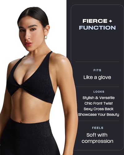Image of Aoxjox Women's Workout Sports Bras Fitness Metamorph Sienna Twist Bra Yoga Crop Tank