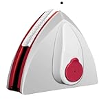 Magnetic Window Cleaner Brush Double-Side Water ，Discharge Wiper Glass Cleaning Tools(Red with cotton)