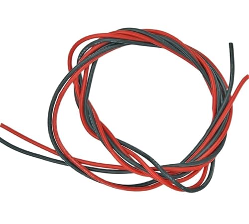 Outdoor Extension 4 Meters 20AWG 3239 Silicone Rubber Electrical Wire 3KV 200 Celsius Wire Cable Red 2 Meters and Black 2 Meters Solar sheathed