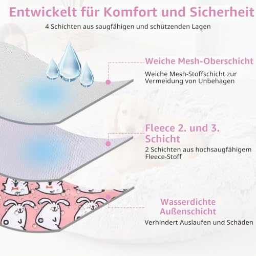 3 Stück Größe S Wiederverwendbare Hundewindeln Weiblich, Läufigkeitshose für Hündinnen für kleine Hunde bei Läufigkeit und Inkontinenz, Hochsaugfähige Hundewindeln Größenverstellbar