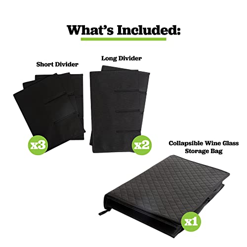 Live Vine Wine Glass Storage Box With Dividers - Stemware Storage Case And Crystal Glassware Container For 12 Wine Glasses #TOP6