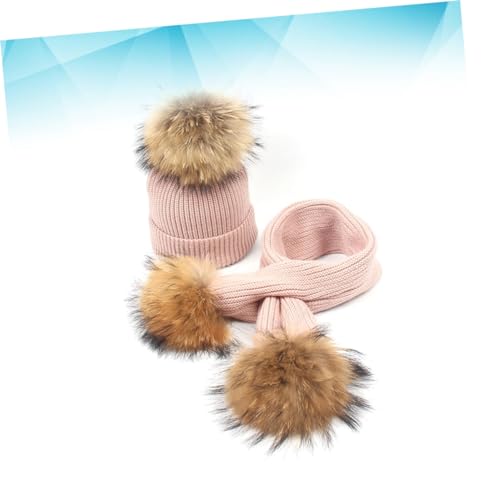 SAFIGLE 2PCS Children's Scorpion Hair Ball Hat and Scarf Set Warm Thick Beanie and Scarf for Boys and Girls Autumn Winter Outdoor Gear2