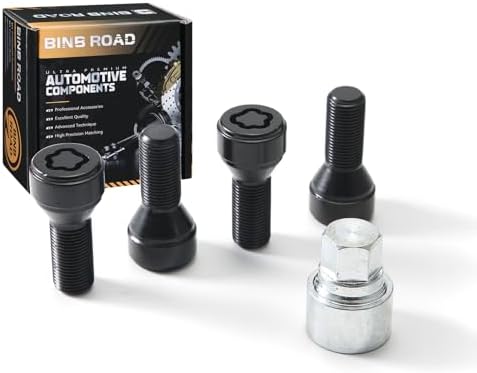 Lockable Wheel Bolt Rim Locks M14 X 1.25 Compatible with BMW 228i 328d 328i 335i 428i 435i 528i 535d 535i 650i X1 X2 X3 X4 X5 X6 X7 Z4 M2 M3 M4 (Replaces 36136792851)