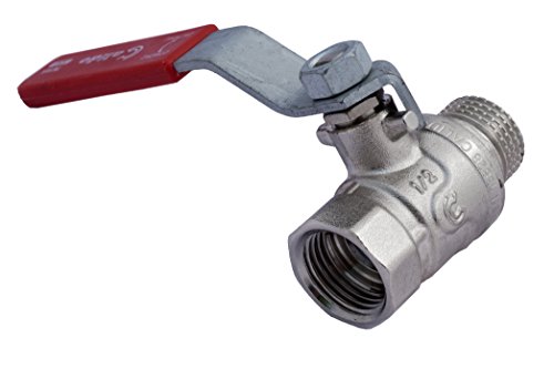 Robinet à bille de 1,27 CM - Vanne d'eau femelle et filetage mâle avec poignée à levier Cover