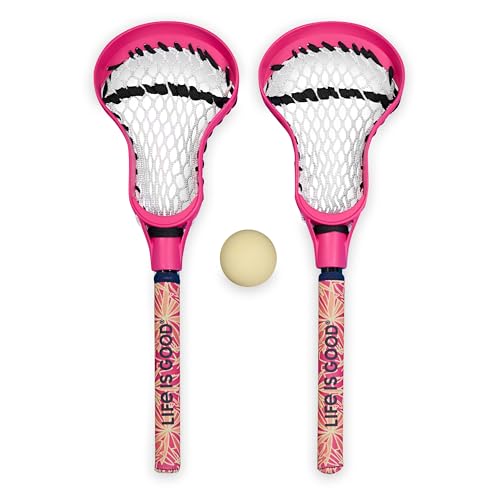 Image of Life is Good Hydro Lacrosse Water Game Set Waterproof Lacrosse Toss Game with Floating Ball,Foam-Grip Sticks for Pool, Beach