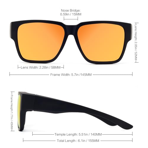 Image of Face Shadow Sunglasses That Fit Over Glasses | Polarized Lightweight UV400 Protection for Men Women
