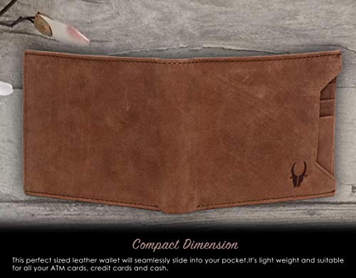 Image of WildHorn Leather Wallet For Men, Tan Hunter