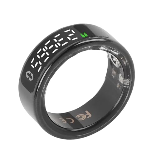 Drfeify Smart Ring Fitness Tracker med Mångsidig Visning Av Sportläge Spårningskamerakontroll (14 (inre dia.: 23mm / 0,91in, omkrets: 72,5 mm)