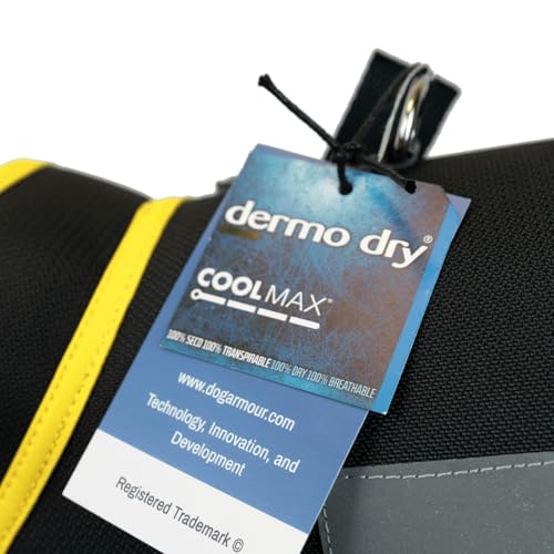 dog armour PRO Schutzweste für Hunde – Schützendes Hundegeschirr gegen Greifvogel- und Tierangriffe – Verstellbar, Würgefrei, Wasserdicht, Reflektierend (S, Gelb)