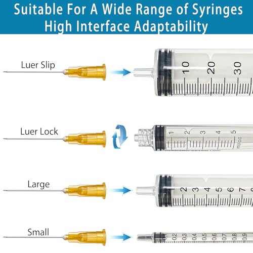Image of 100 PCS 25g 1.5 inch Scientific Accessories, Individually Packaged | Luer Lock Dispensing Liquids