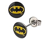 DC Comics Batman Symbol 316L Surgical Steel Stud Earrings 8mm