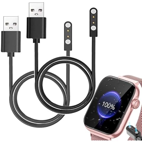 smaate Smart Watch Cables Compatible with AKUMAKA G39 1.85” Smartwatch, 2-Pack Cover