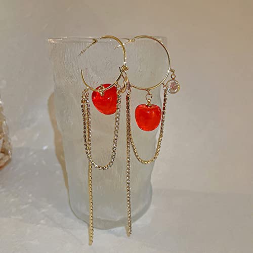 Boucles d'oreilles rétro pompon en diamant argent 925 le charme poétique