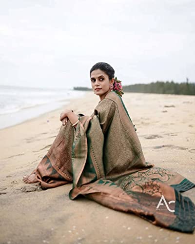 Image of Avantika Fashion Women's Kanjivaram Soft Silk Saree With Blouse Piece