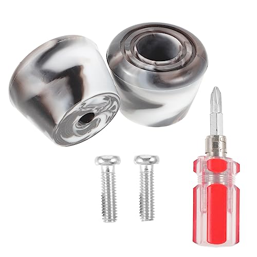 POPETPOP 1 Juego Patín Cabeza De Freno Ruedas De Skate Patines De Hielo Pastillas De Freno De Disco Zapatos con Ruedas Tornillo Rodillo Topes De Patinaje sobre Ruedas Almohadilla PU