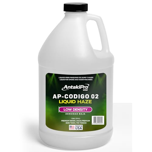 ANTAKIPRO 1 Gallon Fog Juice – 4 Quarts Low-Density Water-Based Fog Machine Liquid, Clean & Odorless Fog Fluid for Lighting, Long-Lasting & Even Dispersion, Compatible with 500W Foggers
