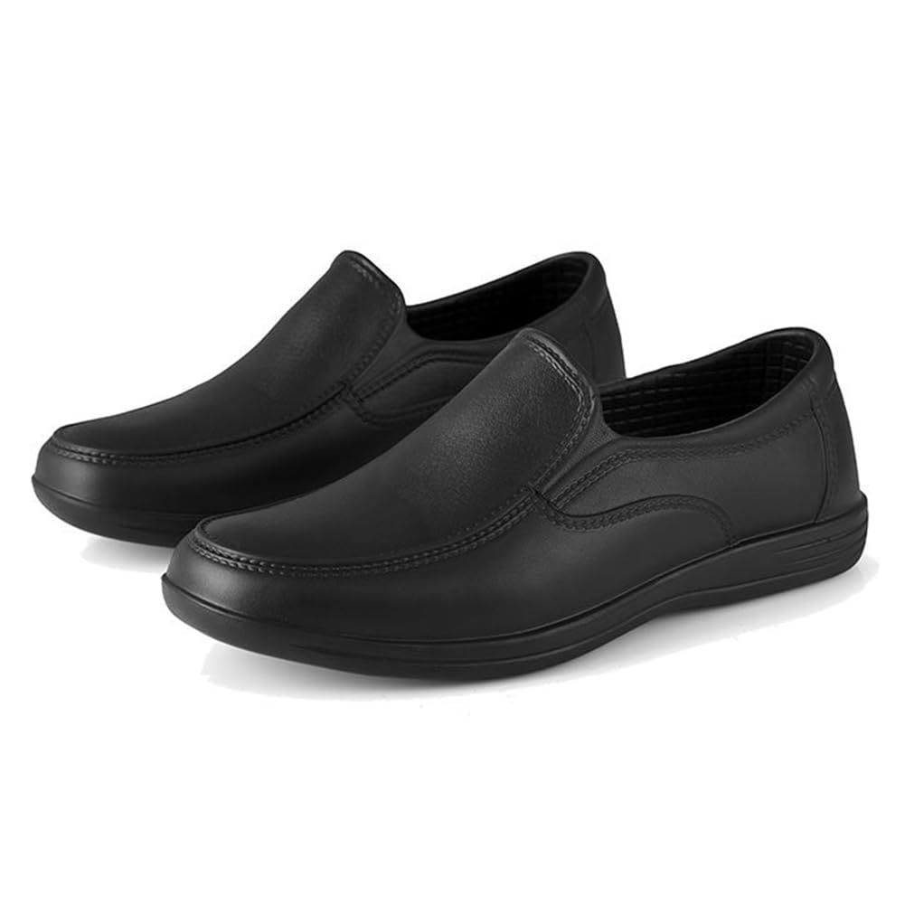 Rojeam Chef Shoes Men Lightweight Kitchen Shoes Work Shoes Waterproof Garden Hospital Restaurant Food Service Shoes Black, 8 US