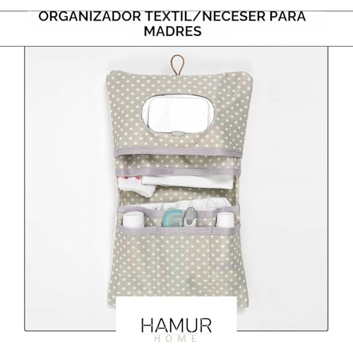 Miniatura 3 de Hamur Home Bolsa De Pañales 2 En 1 Y Bolsa De Cosméticos - Práctica Bolsa Para Pañales De Mamá Toallitas Y Crema - Organizador Para Bebés Leaves