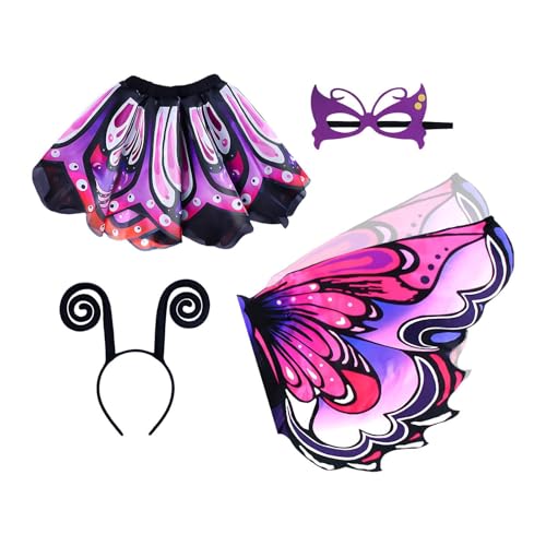 Alas de mariposa flexibles para cosplay infantil con máscara cómoda que no aprieta