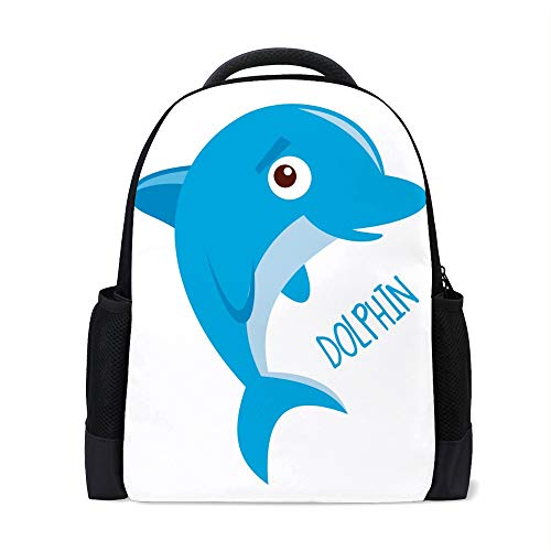 Sac à dos dauphin Chehong durable avec double fermeture éclair pour enfant et parent
