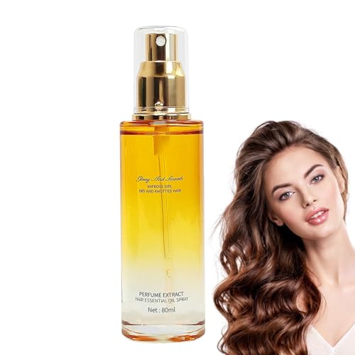 para Mujeres, 80ml Spray Para Cabello Rizado Transparente, Tratamiento Fortalecedor Sin Aclarado con Fragancia Regalo Mujer