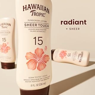 Hawaiian Tropic Sunscreen Sheer Touch Broad Spectrum Sun Care Sunscreen Lotion - SPF 15, 8 Ounce