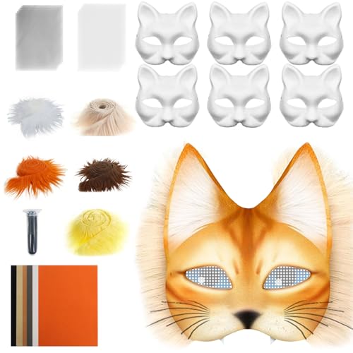 Kit de fabrication de masques pour chat feutre bal masqué - 4