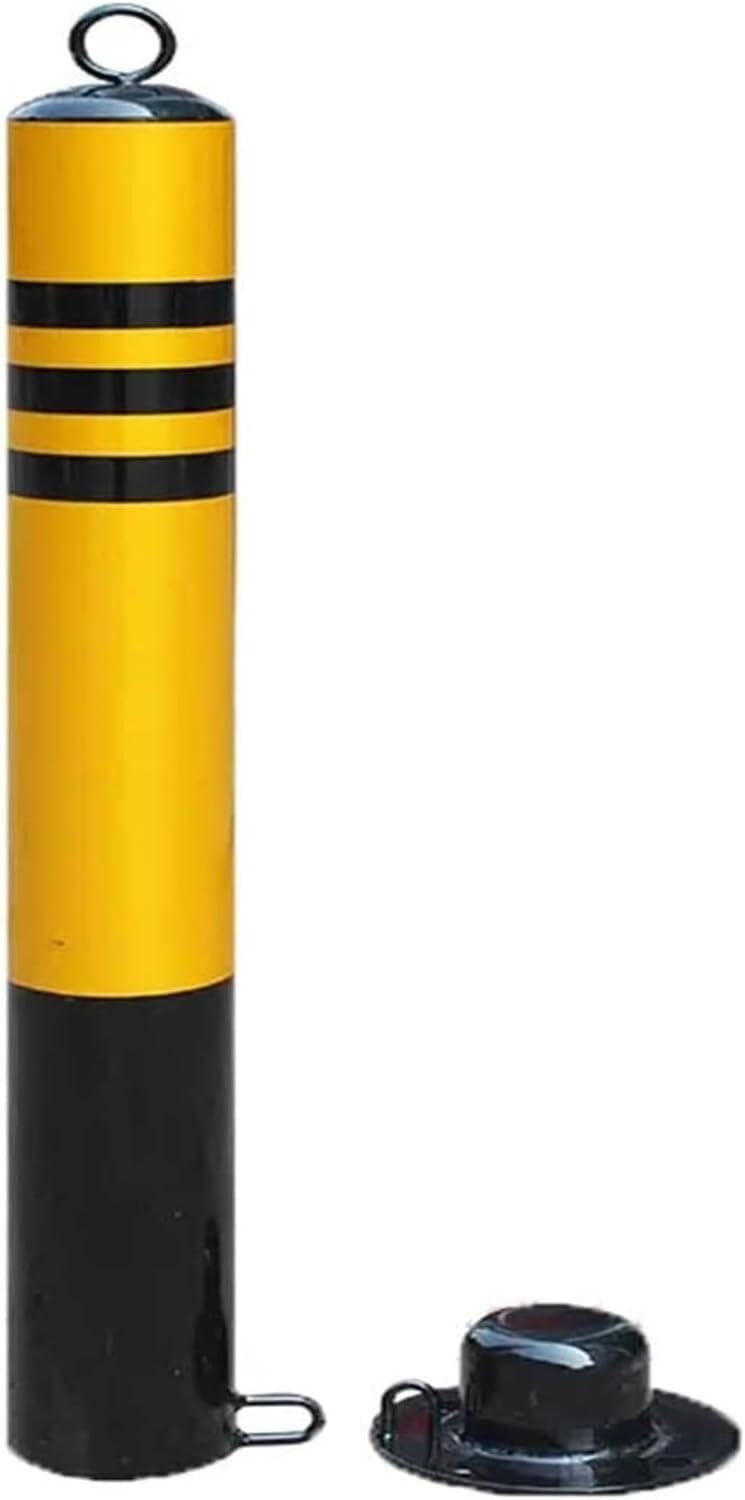 Rhllvj One Color Parking Guardrails Steel Locked Parking Bollards Parking Post Security Barriers Parking Driveway Vehicle Post Bollards Lockable Parking Bollards(114X750mm)