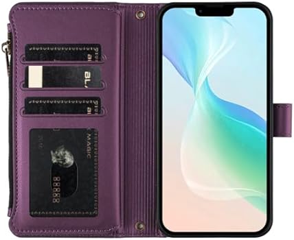 Sawiqpd For Nokia HMD Pulse/HMD Pulse Pro/HMD Pulse Plus Case, Slim Shockproof Flip Wallet Protective Cover Leather Case With Card Holder Magnetic