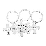 bobauna Puzzle Keychain Set Of 3 Long Distance Gift For Best Friends Sisters (puzzle keychain set of...