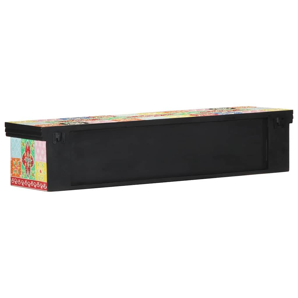 Mangloder - Mobile TV basso, in legno, multicolore, 100 x 30 x 22 cm, con 3 ripiani, per soggiorno, home theatre e gaming