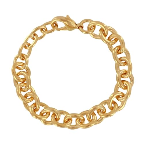 Bracelet Plaqué Or Gourmette Gros Maillons par Les Poulettes Bijoux