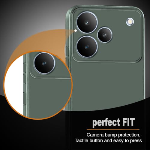 Image of Back Cover for Realme P4 Pro 5G | Full Camera Protection | Premium Liquid Silicon Case | Flexible Bumper Case for Realme P4 Pro 5G (Military Green)