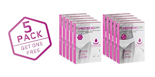 Protechdry Washable Urinary Incontinence Cotton Maxi-Panties For Women, With Built In Absorbent Area, White Large #TOP7