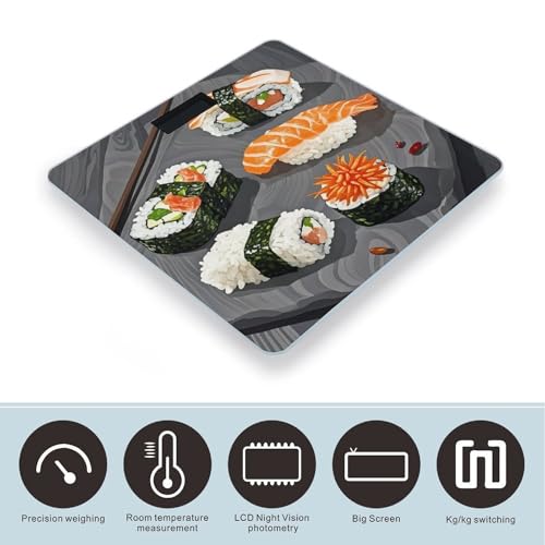 Báscula digital de vidrio templado para baño 400 lb miniatura 3