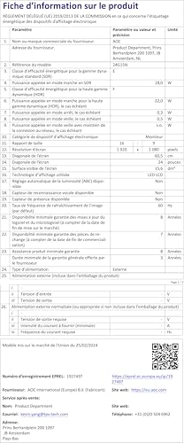 Gaming 24G15N, monitor Full HD da 24 pollici, 180 Hz, VA veloce, 1 ms, sincronizzazione adattiva, HDR10, ritardo di ingresso basso 1920x1080, HDMI 2.0, DisplayPort 1.4, 27 pollice FHD HDR 10 - Monitor - Immagine 8