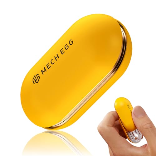 メカエッグ カッコイイ フィジェットトイ 金属製 指 手遊び スライド 音が鳴る 大人用 ストレス解消 落ち着く グッズ フィジェット スライダー ストレス発散グッズ 玩具 adhd No32 イエロー [並行輸入品]