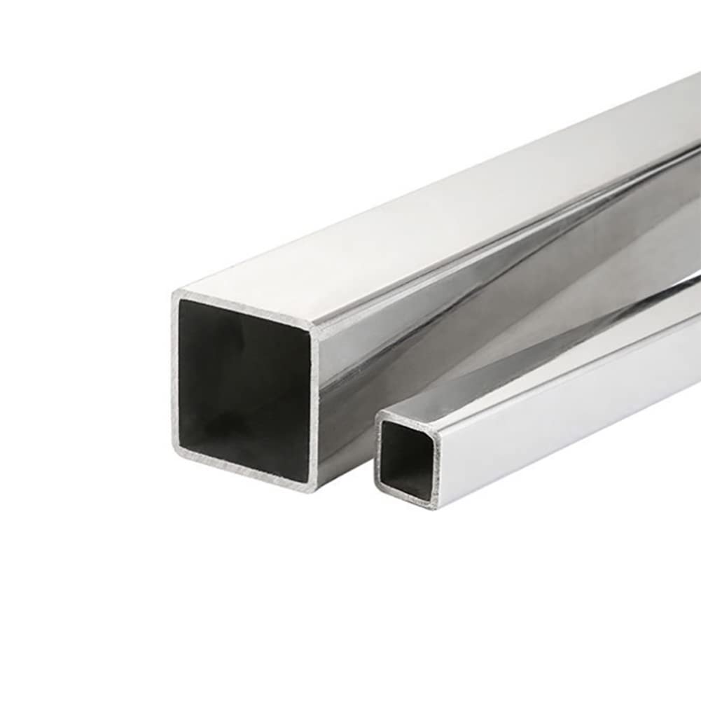 Rura ze stali nierdzewnej, rury ze stali nierdzewnej 304, prostokątne rurki, rama metalowa, 2 szt. długość boku 10 mm do 15 mm / 500 mm długość (10 mm x 20 mm x 1 mm)