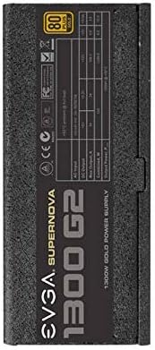 Miniatura 4 de EVGA Supernova 1300 G2 - Fuente de alimentación interna de 110 V CA, entrada de 220 V CA, 3,3 V CC @ 24 A, 5 V CC @ 24 A, 12 V CC @ 108,3 A, -12 V