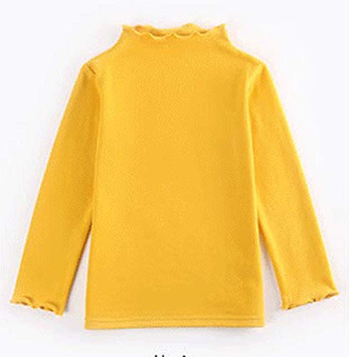 Kids Girls Boys Long Sleeve Tirtleneck Top Plain Basic Cotton Sweatshirt2