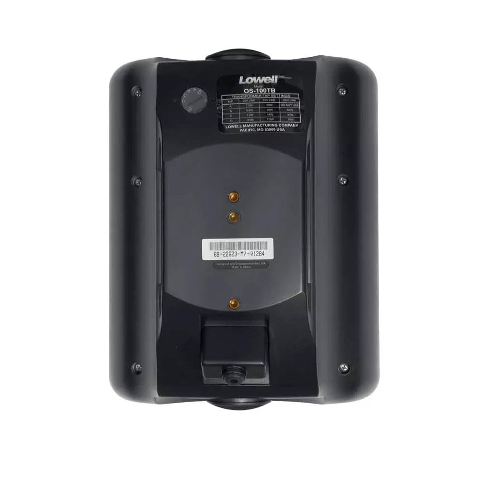 Lowell OS-150TW 8-Inch 150-W 2-Way Indoor Outdoor Speaker with Transformer, White Grille, White Enclosure, Bracket; 150 Watts RMS Measured per EIA Standard RS-426B at 8 Ohms