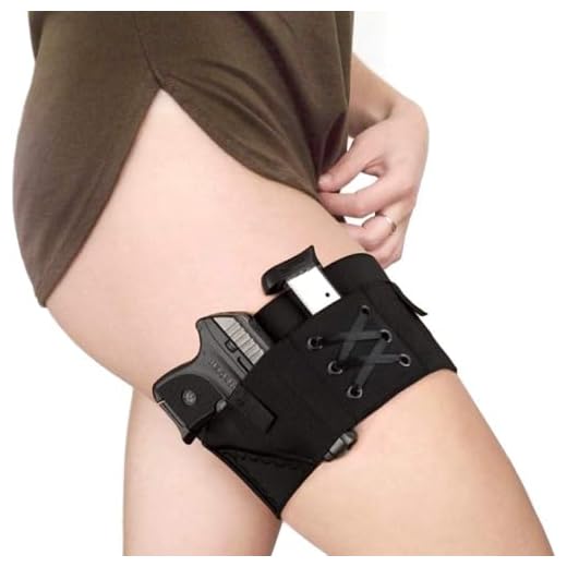 Moetron Thigh Holster for Women, Concealed Carry Gun Holster for Pistols , Adjustable Tactical Sexy Lady Leg Pistol Holster , Fit for PT-22. 22 CaliberTCP. 380 Revolver Bag - Black