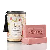 Gönnen Sie sich die vollendete Pflege- und Duft-Kombination in einem besondern Rosen erlebniss oder verschenken Sie die Rosen Olivenölseife in der Zylinderbox an Ihre Liebsten.